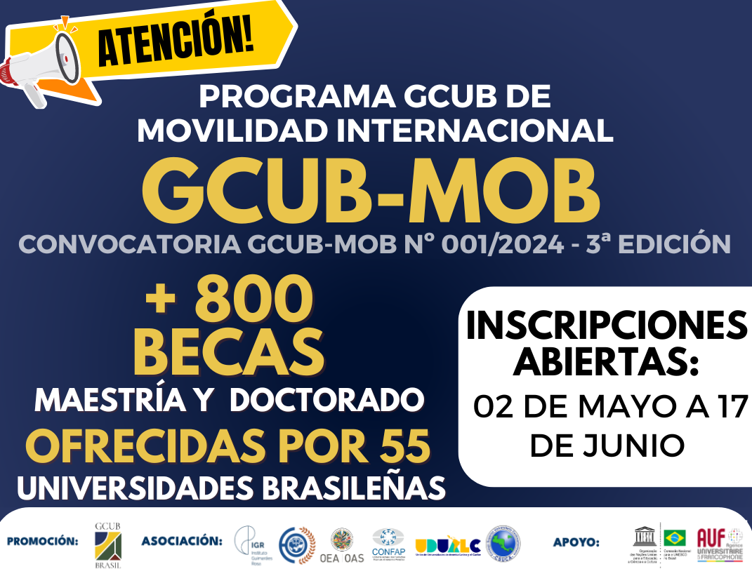 Estudia Máster y Doctorado en Brasil gracias al programa de movilidad GCUB-MOB