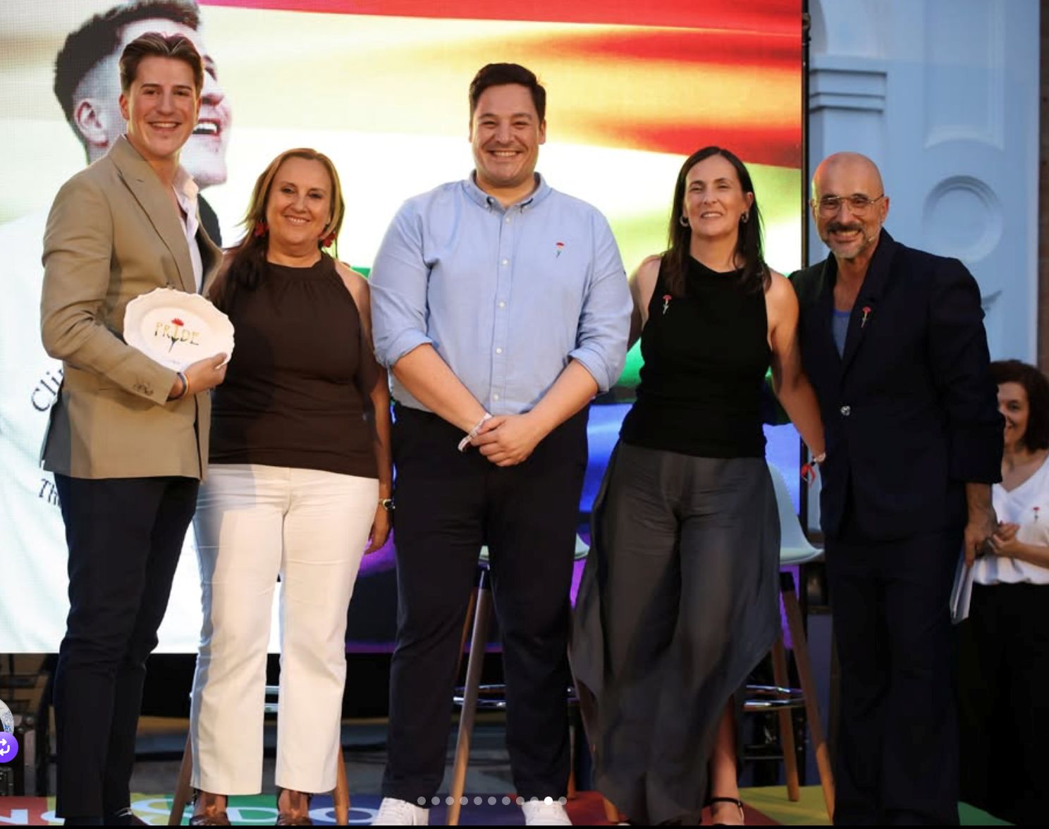 José Vázquez González en la entrega del premio