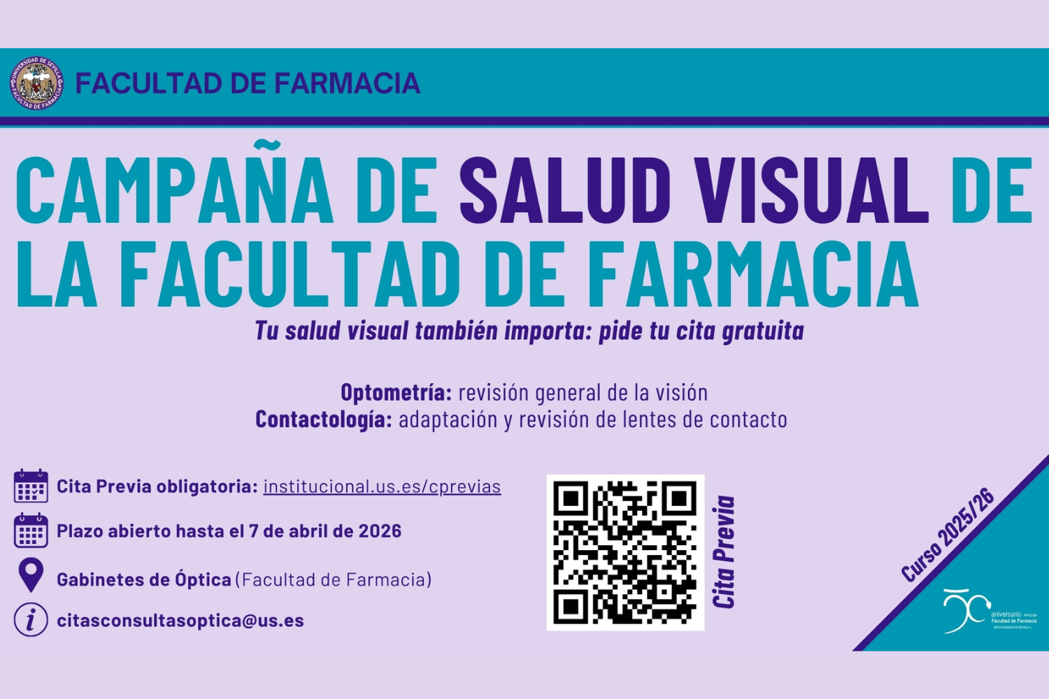 Campaña de Salud Visual de la Facultad de Farmacia