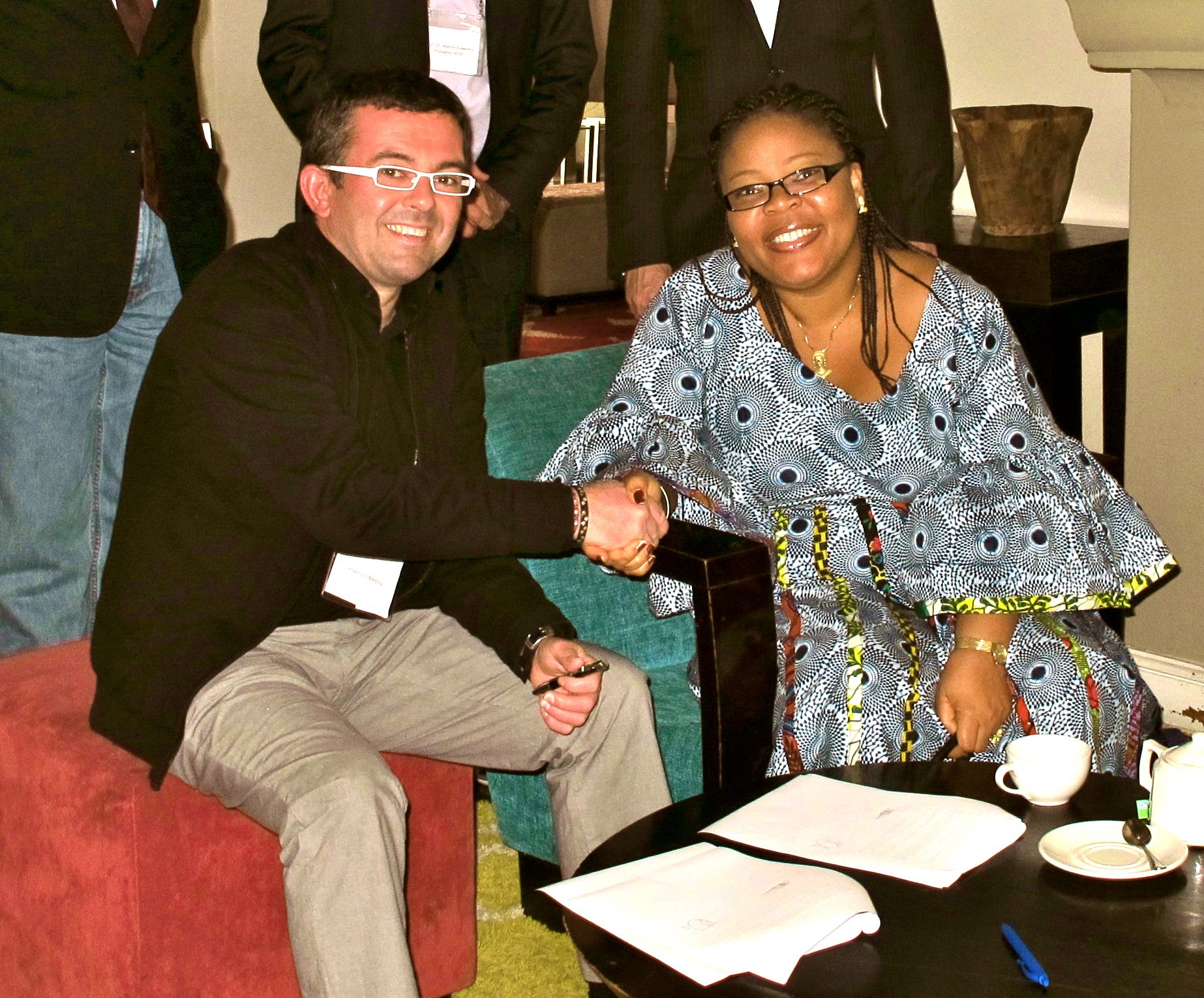 Francisco Medina y Leymah Gbowee