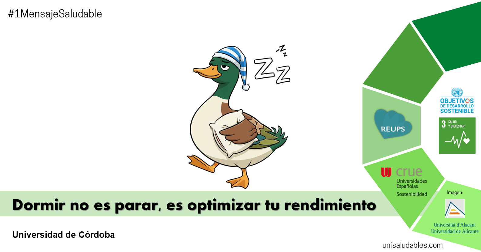 Mensaje saludable de marzo sobre el descanso