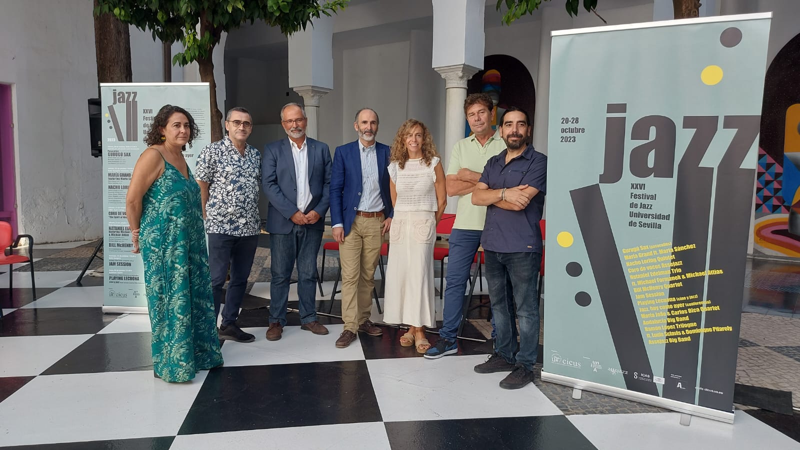 Representantes de las instituciones que participan en el Festival de Jazz.