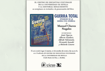 El CICUS presenta 'Guerra total', de Manuel Chaves Nogales